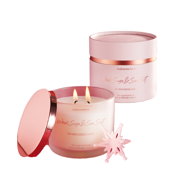 Wood, Sage & Sea Salt Rose Gold Candle 300g